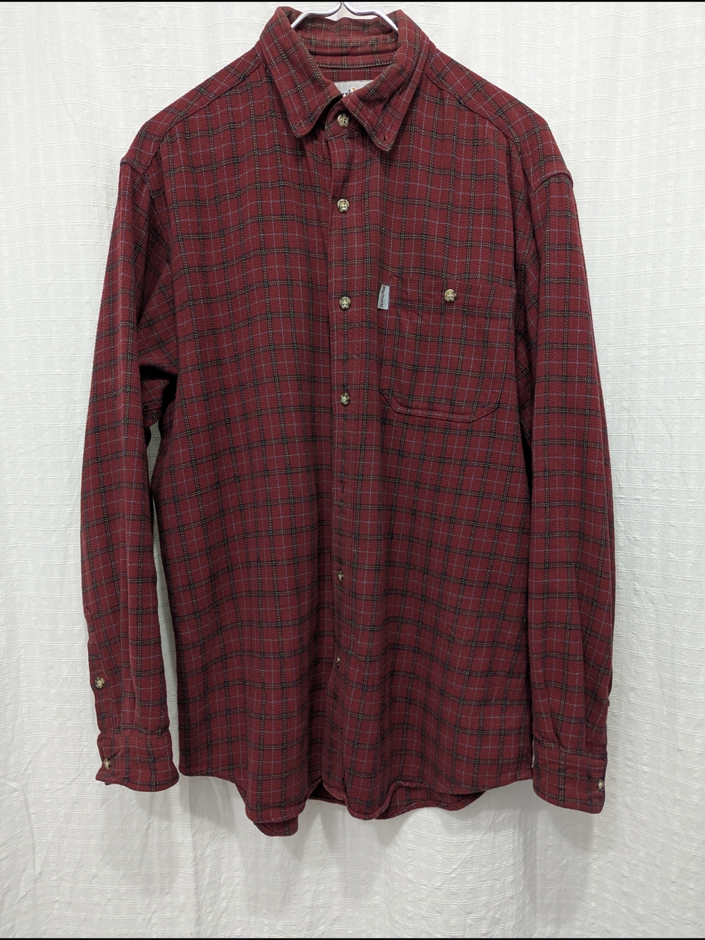 Men's Carhartt Red Plaid Heavyweight Flannel Size Large